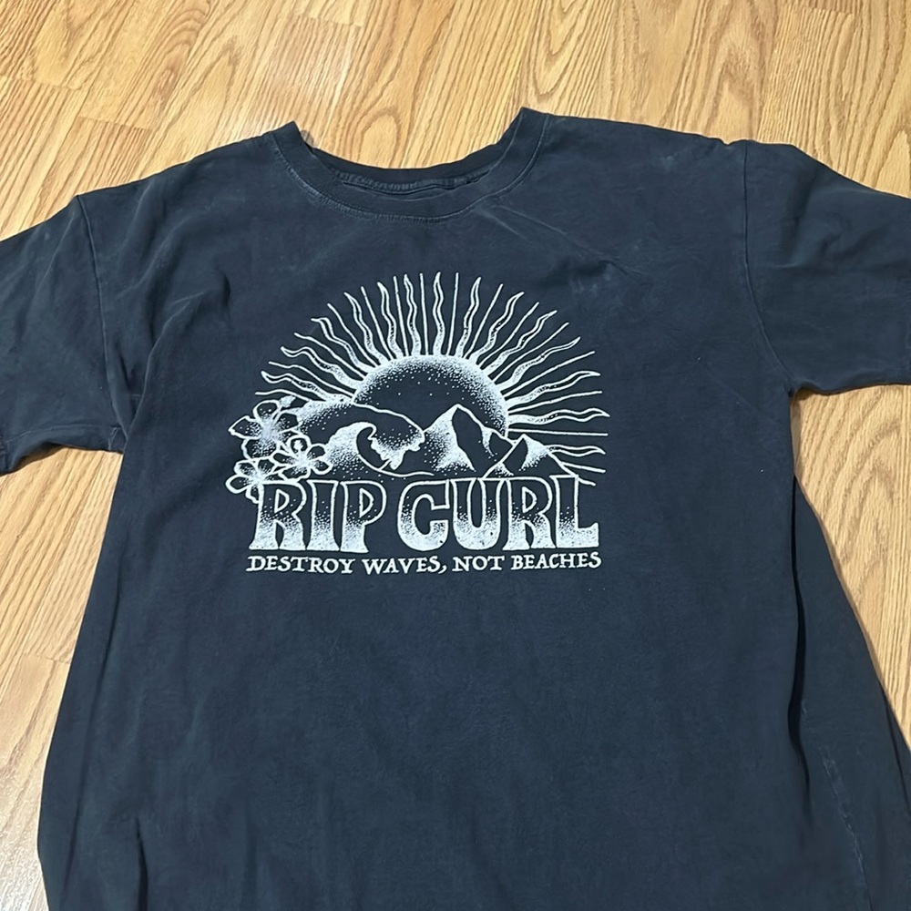 RipCurl tee cream and grey
